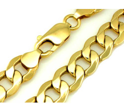 Łańcuch złoty 585 dla eleganckiego mężczyzny splot pancerka szerokość 9.5mm
