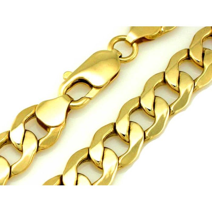 Łańcuch złoty 585 dla eleganckiego mężczyzny splot pancerka szerokość 9.5mm