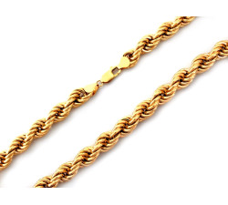 Złoty łańcuch 585 elegancki gruby popularny splot na czasie korda 10.7mm na prezent