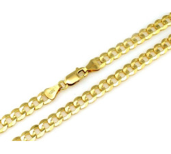 Łańcuch złoty 375 męski splot pancerka pokaźny masywny złoty szerokość 6.6mm