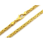 Złoty łańcuch 585 męski gruby stylowy ponadczasowy splot królewski na prezent