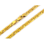 Złoty łańcuch 585 gruby efektowny elegancki popularny na czasie splot 7.5mm na prezent