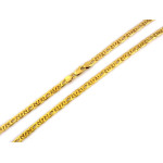 Złoty łańcuch 585 gruby efektowny elegancki popularny na czasie splot 7.5mm na prezent