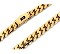 Gruba złota męska bransoleta 585 szeroka gładka pancerka 14kt