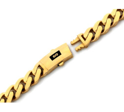 Gruba złota męska bransoleta 585 szeroka gładka pancerka 14kt