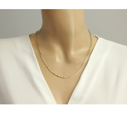 Złoty łańcuszek 585, szerokość 3,4 mm, waga 4,09 g