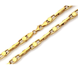 Złoty łańcuszek dmuchany elementowy