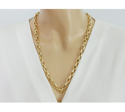 Złoty łańcuch ankier 585 duże dmuchane ogniwa wzór wyjątkowy męski