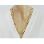 Złoty łańcuch ankier 585 duże dmuchane ogniwa wzór wyjątkowy męski