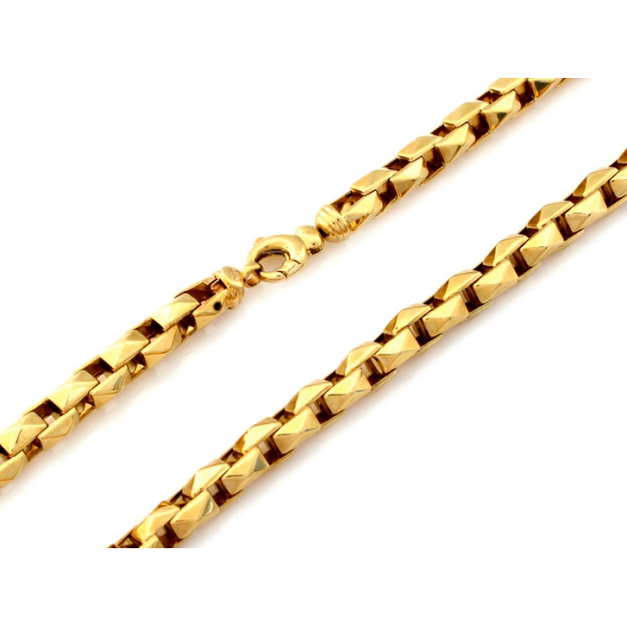 Złoty łańcuszek męski z próby 585/14k