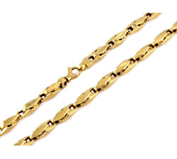 Elegancki naszyjnik 585 duże ogniwa elementowy na prezent