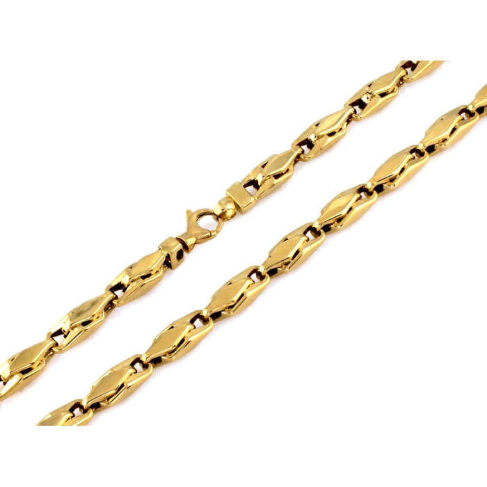 Elegancki naszyjnik 585 duże ogniwa elementowy na prezent