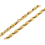 Elegancki naszyjnik 585 duże ogniwa elementowy na prezent