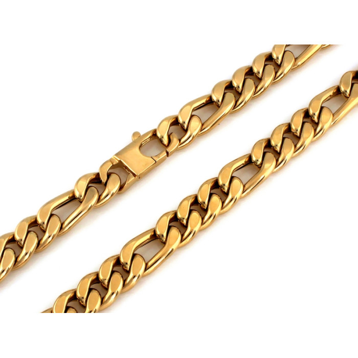 Łańcuch złoty 585 figaro męski błyszczący 14kt prezent idealny