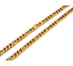 Łańcuch złoty 585 figaro męski błyszczący 14kt prezent idealny