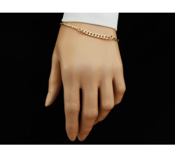 Bransoletka ze złota 585 łączone łańcuszki elegancka