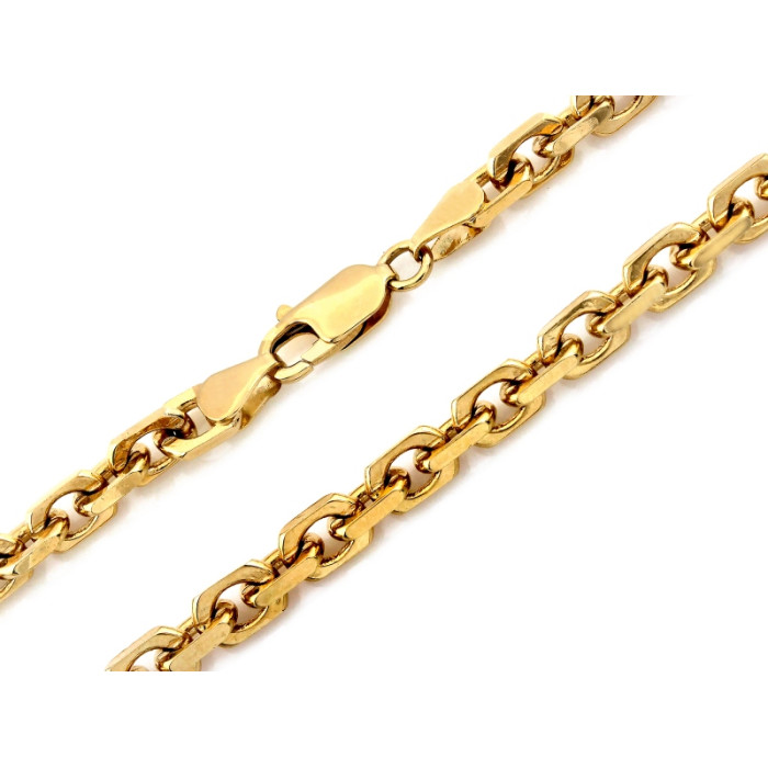 Złoty łańcuch męski 585 gruby ankier szeroki splot