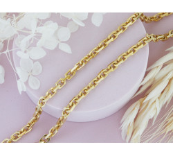 Złoty łańcuch męski 585 gruby ankier szeroki splot