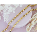 Złoty łańcuch męski 585 gruby ankier szeroki splot