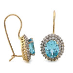 złote kolczyki topaz