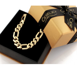 Złoty łańcuszek męski figaro 9mm