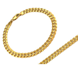 Bransoletka złota 375 męska gruba pancerka 6.6mm dla niego