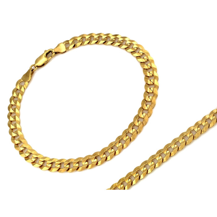 Bransoletka złota 375 męska gruba pancerka 6.6mm dla niego