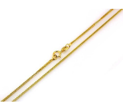 Łańcuszek złoty 375 diamentowany lisi ogon elegancki splot 0.8mm