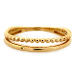 Pierścionek ze złota 375 obrączkowy z kuleczkami podwójny