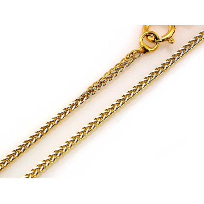 Elegancki złoty łańcuszek 585 z splotem lisi ogon o szerokości 1mm