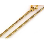 Elegancki złoty łańcuszek 585 z splotem lisi ogon o szerokości 1mm