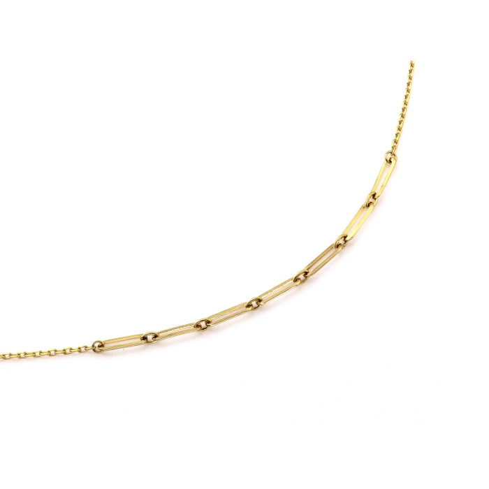 Złoty naszyjnik 333 z modnymi ogniwami ankier 8kt