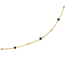 Złoty naszyjnik z regulacją, prosty i elegancki