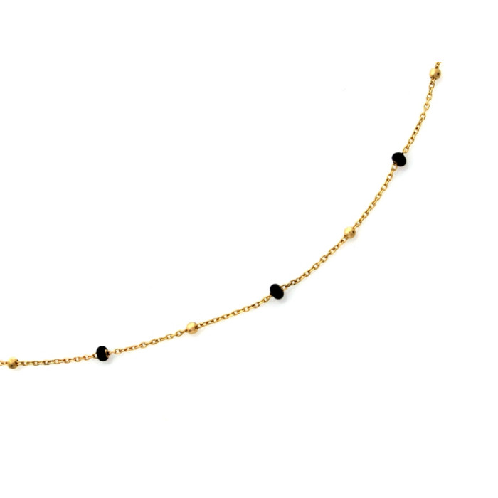 Złoty naszyjnik z regulacją, prosty i elegancki