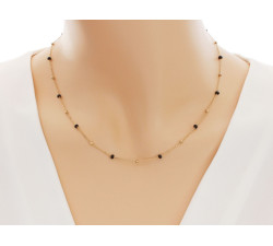 Złoty naszyjnik z regulacją, prosty i elegancki