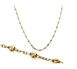 Delikatny złoty naszyjnik z kuleczkami