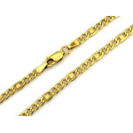 Złoty łańcuszek 585 szeroki figaro mocny dmuchany splot 14kt