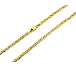 Złoty łańcuszek 585 szeroki figaro mocny dmuchany splot 14kt