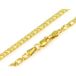 Złoty łańcuszek 585 unisex elegancki podwójny splot rombo 3,5mm