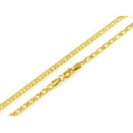 Złoty łańcuszek 585 unisex elegancki podwójny splot rombo 3,5mm