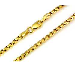 Złoty łańcuszek 585 uniwersalny szerokie kostki duże ogniwa 14kt