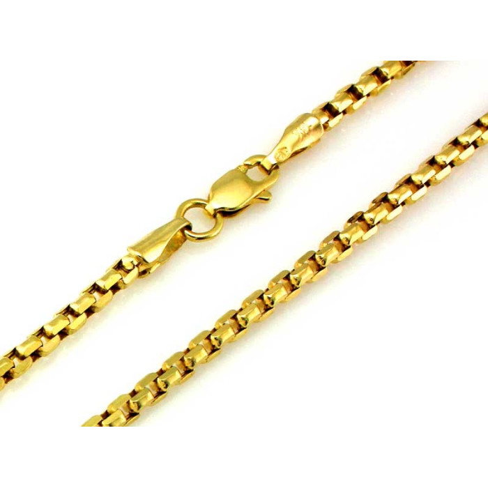 Złoty łańcuszek 585 uniwersalny szerokie kostki duże ogniwa 14kt