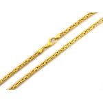 Męski złoty łańcuch 585 splot królewski błyszczący szeroki bizantyna