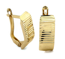 złote kolczyki na angielskie zapiecie