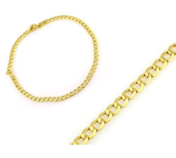 Złota bransoletka 585 pancerka modny splot 4.5mm na prezent