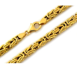 Złoty łańcuszek męski dmuchany