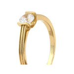 Pierścionek złoty 585 na zaręczyny z cyrkonią elegancki