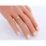 Pierścionek złoty 585 na zaręczyny z cyrkonią elegancki