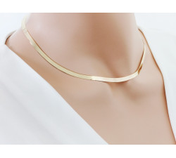 Złoty łańcuszek taśma żmijka snake