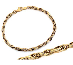 Bransoletka złota 585 przeplatane ogniwa na prezent dla niej